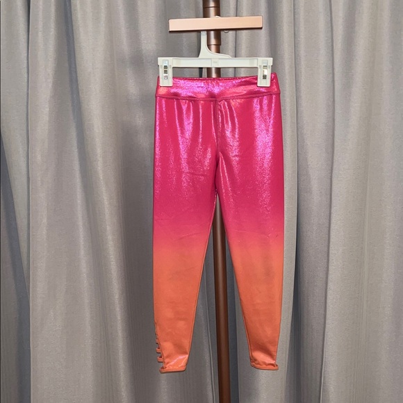More Than Magic Shimmer Pink and Orange Leggings - Picture 1 of 5
